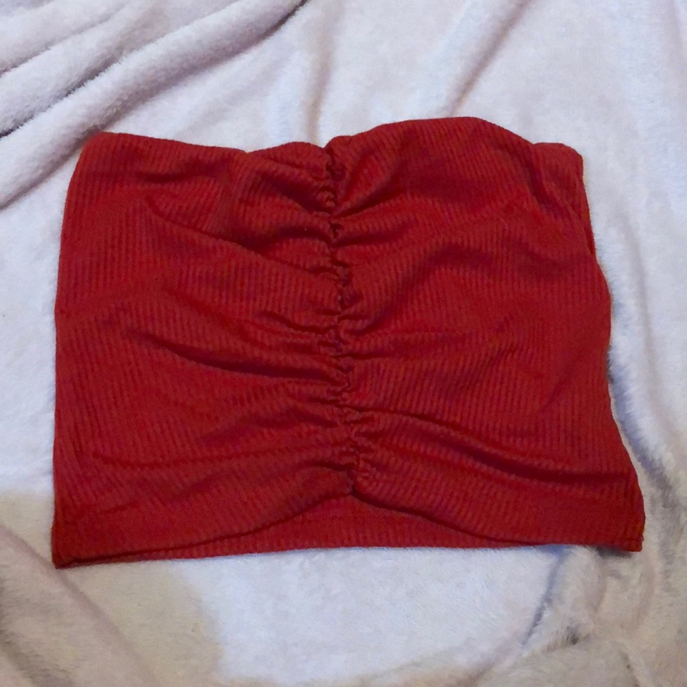 Red crop top